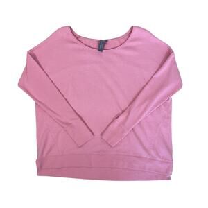 Sweaty Betty Cotton Modal Sweatshirt Thumb Holes Pink Size M Pilates Yoga